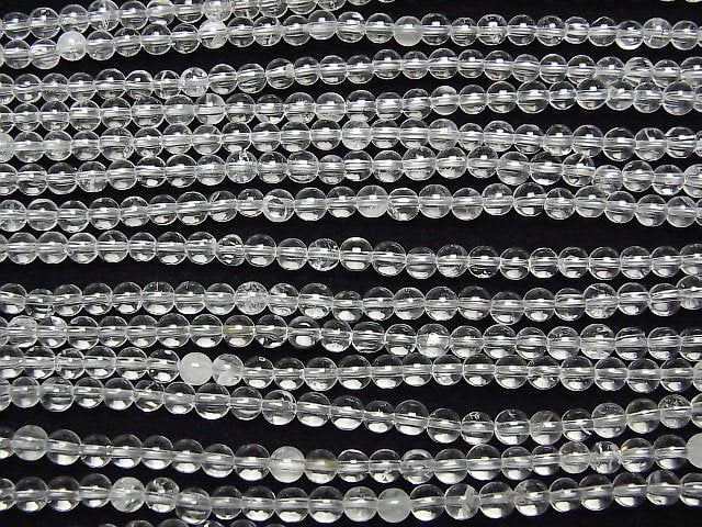 [Video]Crystal Quartz AAA- Round 3mm 1strand beads (aprx.15inch/36cm)
