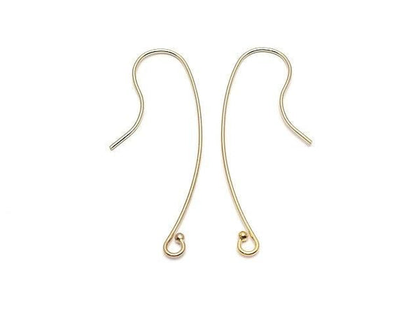 14KGF Earwire 39x13mm 1pair (2 pieces)