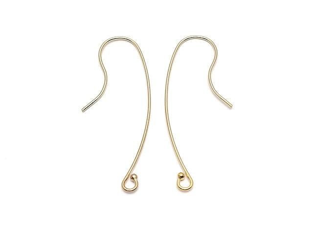 14KGF Earwire 39x13mm 1pair (2 pieces)