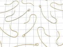 14KGF Earwire 39x13mm 1pair (2 pieces)