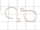 14KGF Earwire 23x15mm Sparkle 1pair (2 pieces)