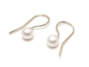 14KGF Earwire 20x8mm with pearl cup 1pair (2 pieces)