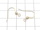 14KGF Stardust Round Earwire 17x20mm 1pair (2 pieces)