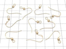14KGF Stardust Round Earwire 17x20mm 1pair (2 pieces)