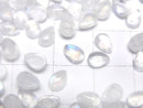[Video]High Quality Rainbow Moonstone AA++ Pear shape Cabochon 6x4mm 10pcs