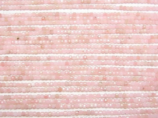 [Video] High Quality! Pink Opal AAA- Cube Shape 2x2x2mm 1strand beads (aprx.15inch/37cm)