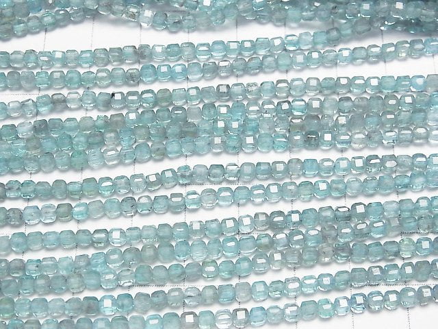 [Video]High Quality! Apatite AA+ Cube Shape 3x3x3mm 1strand beads (aprx.15inch/37cm)