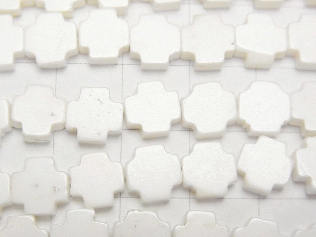 [Video]Magnesite Cross 8x8mm 1strand beads (aprx.15inch/37cm)