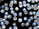 [Video]High Quality Rainbow Moonstone AA++ Square Cabochon 4x4mm 10pcs