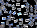 [Video]High Quality Rainbow Moonstone AA++ Loose stone Rectangle Faceted 6x4mm 5pcs