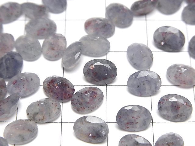 [Video]Bloodshot Iolite AA+ Loose stone Oval Faceted 8x6mm 3pcs