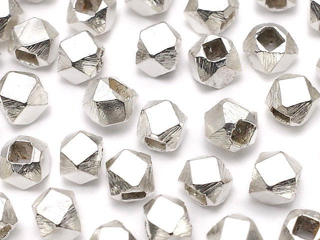 Karen Silver Cube Shape 3.5x3.5x3.5mm White Silver 5pcs