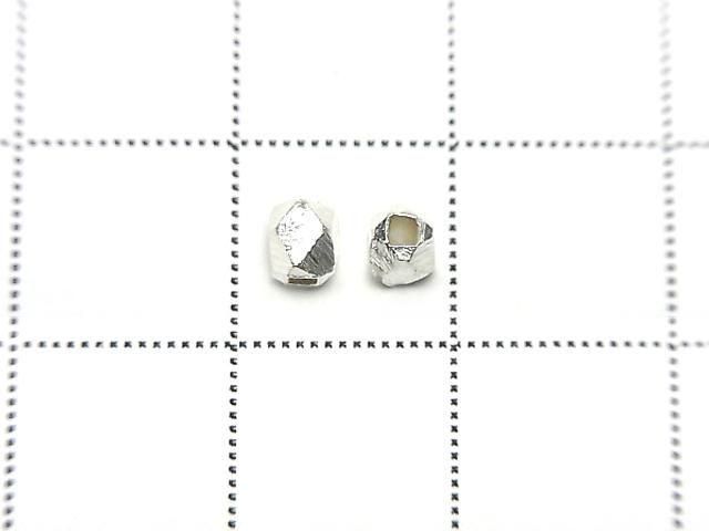 Karen Silver Cube Shape 3.5x3.5x3.5mm White Silver 5pcs