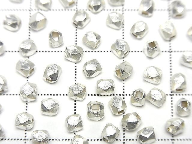 Karen Silver Cube Shape 3.5x3.5x3.5mm White Silver 5pcs