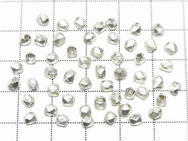 Karen Silver Cube Shape 3.5x3.5x3.5mm White Silver 5pcs