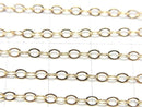 14KGF Flat Cable Chain 2.3mm 10cm