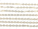 14KGF Flat Cable Chain 2.3mm 10cm