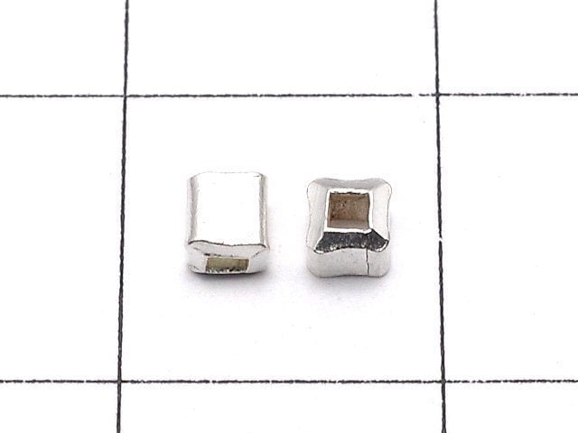 Karen Silver Cube 2.5x2.5x2.5mm White Silver 10pcs