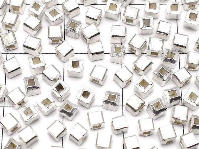 Karen Silver Cube 2.5x2.5x2.5mm White Silver 10pcs