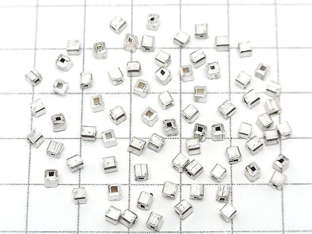 Karen Silver Cube 2.5x2.5x2.5mm White Silver 10pcs