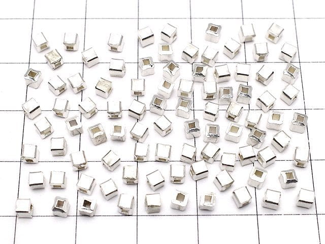 Karen Silver Cube 2.5x2.5x2.5mm White Silver 10pcs