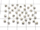 Karen Silver Rondelle 3x3x2.5mm White Silver 5pcs