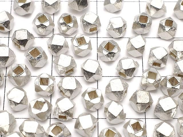 Karen 銀方塊造型 4x4x4mm 白銀 2顆