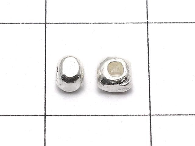 Karen Silver Rondelle 3x3x3mm White Silver 5pcs