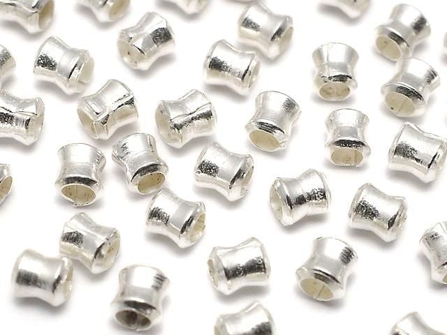 Karen Silver Rondelle (Tube) 3x2.5x2.5mm White Silver 10pcs