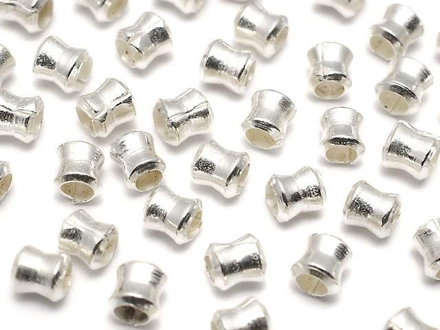 Karen Silver Rondelle (Tube) 3x2.5x2.5mm White Silver 10pcs
