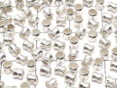 Karen Silver Rondelle 3x2.5x2.5mm White Silver 10pcs