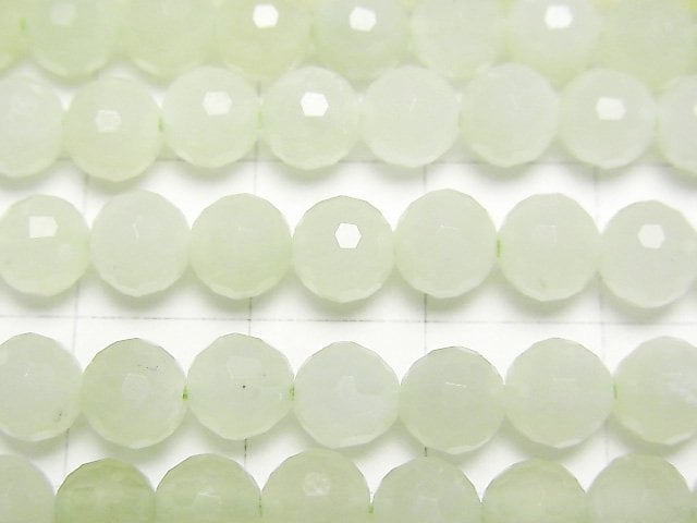 [Video] High Quality! New Jade AAA- 128Faceted Round 6mm 1strand beads (aprx.15inch/37cm)