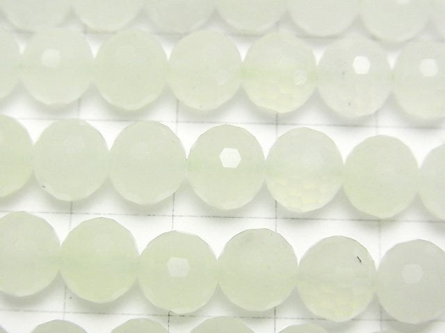 [Video] High Quality! New Jade AAA- 128Faceted Round 8mm 1strand beads (aprx.15inch/37cm)