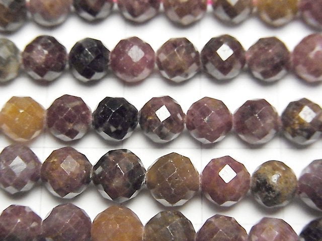 [Video] High Quality! Multi color Sapphire AA Faceted Round 6mm 1strand beads (aprx.15inch/37cm)