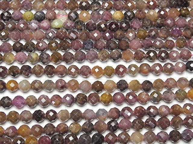 [Video] High Quality! Multi color Sapphire AA Faceted Round 6mm 1strand beads (aprx.15inch/37cm)