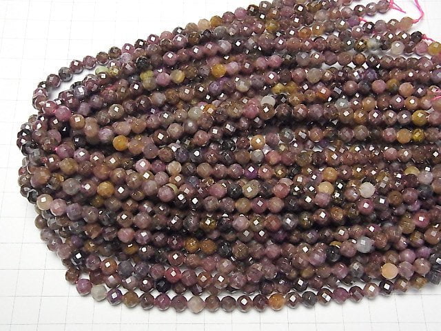 [Video] High Quality! Multi color Sapphire AA Faceted Round 6mm 1strand beads (aprx.15inch/37cm)