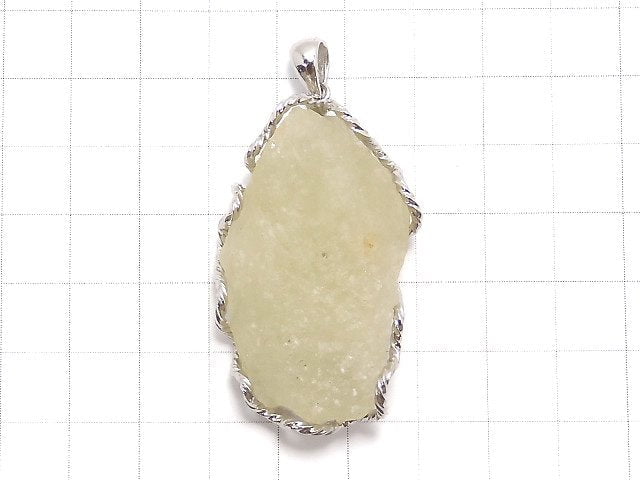 [Video][One of a kind] Libyan Desert Glass Roughlock Nugget Pendant Silver925 NO.304