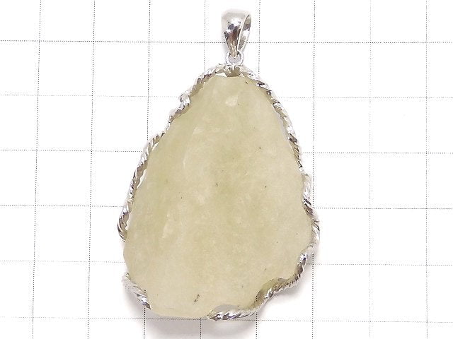 [Video][One of a kind] Libyan Desert Glass Roughlock Nugget Pendant Silver925 NO.306