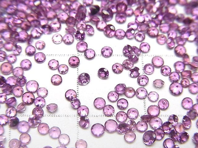 [Video]High Quality Rhodolite Garnet AAA Loose Stone Round Faceted 1-2mm 10pcs