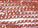 [Video] Red Agate 4Faceted Twist Faceted Rice 11x8x8mm 1strand beads (aprx.15inch/36cm)