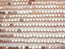 [Video] Hematite Star 4x4mm Pink Gold Coating 1strand beads (aprx.15inch/37cm)