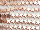 [Video]Hematite Star 6x6mm Pink Gold Coated 1strand beads (aprx.15inch/37cm)