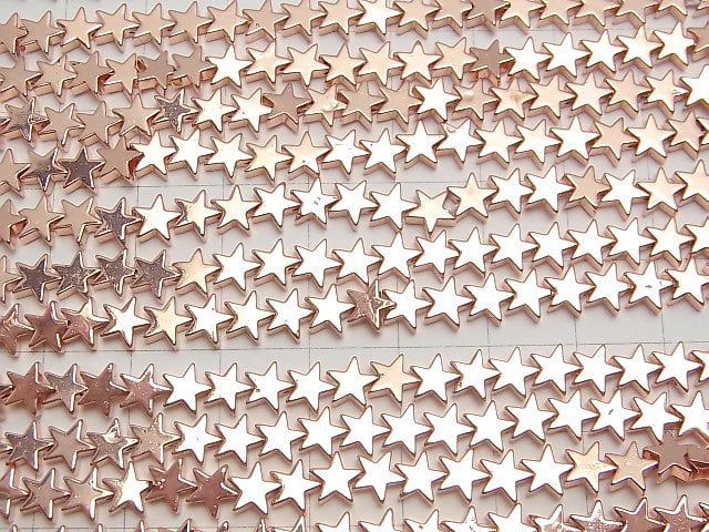 [Video]Hematite Star 6x6mm Pink Gold Coated 1strand beads (aprx.15inch/37cm)