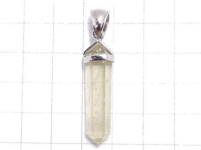 [Video][One of a kind] Libyan Desert Glass Double Point Pendant Silver925 NO.48