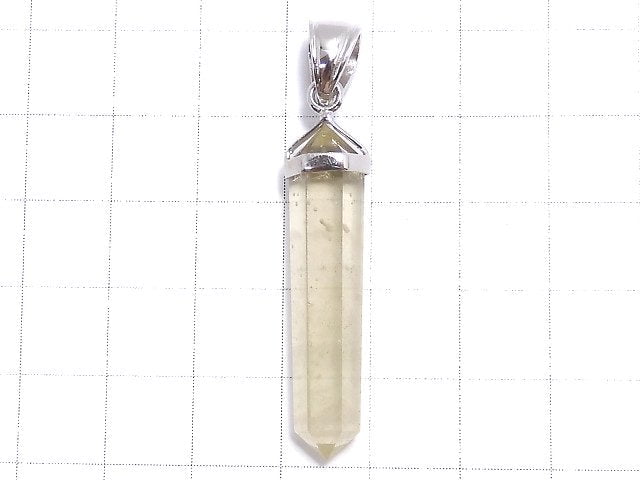 [Video][One of a kind] Libyan Desert Glass Double Point Pendant Silver925 NO.50