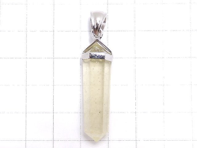 [Video][One of a kind] Libyan Desert Glass Double Point Pendant Silver925 NO.53