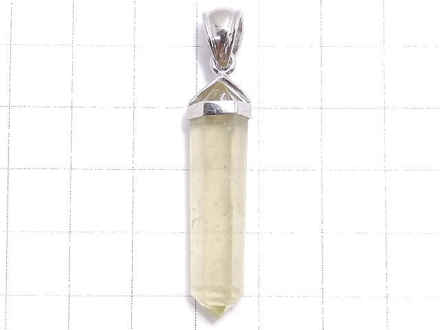 [Video][One of a kind] Libyan Desert Glass Double Point Pendant Silver925 NO.54