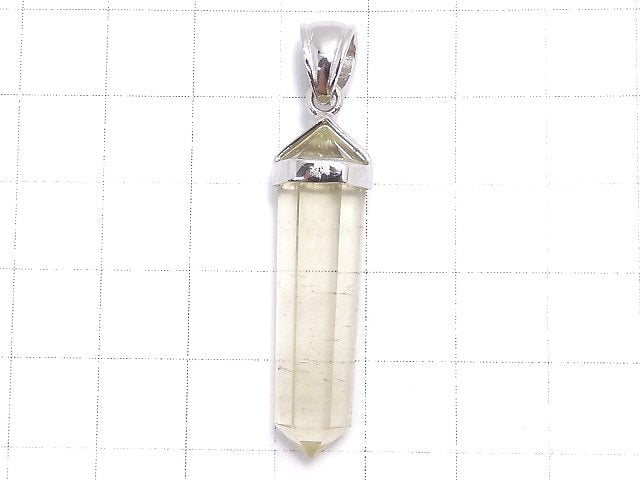 [Video][One of a kind] Libyan Desert Glass Double Point Pendant Silver925 NO.58