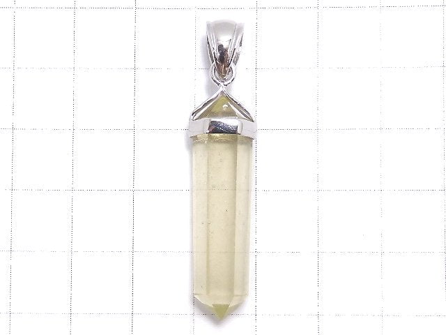 [Video][One of a kind] Libyan Desert Glass Double Point Pendant Silver925 NO.59