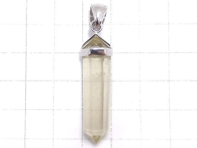 [Video][One of a kind] Libyan Desert Glass Double Point Pendant Silver925 NO.61